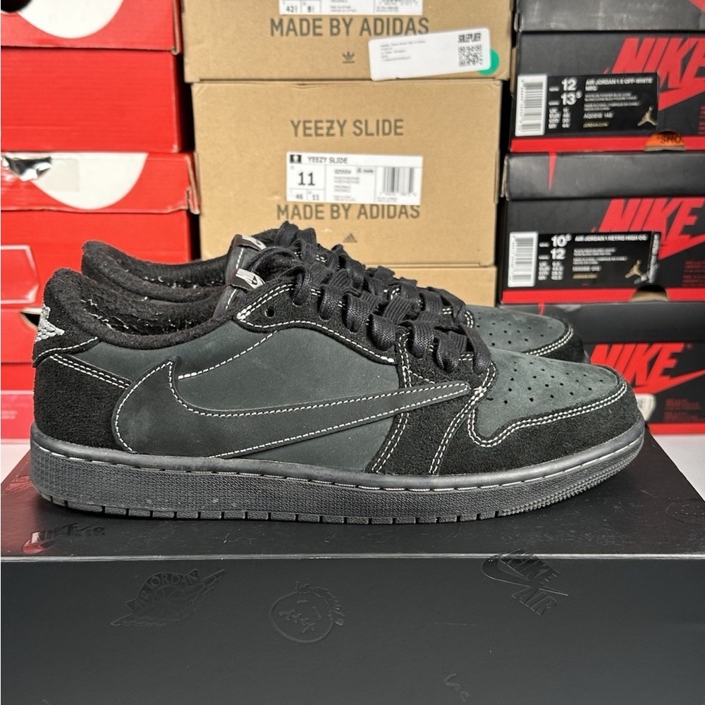 Size - Air Jordan 1 Retro Low OG SP x Travis Scott Black Phantom 2022 - Picture 5 of 9